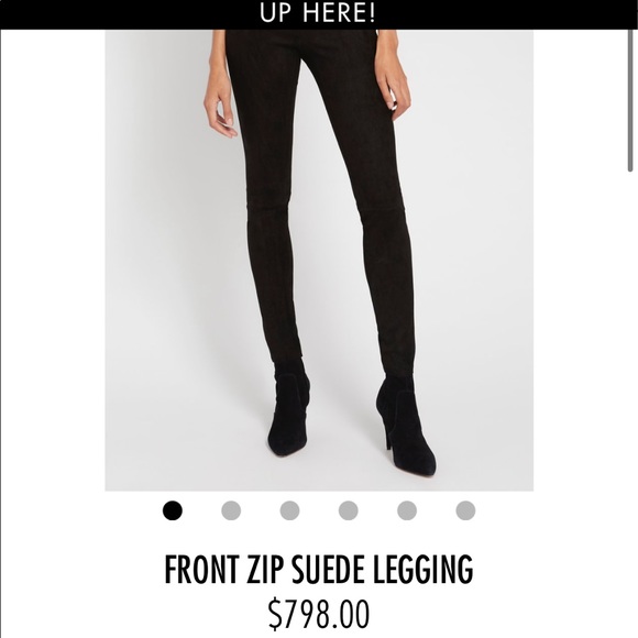 Alice Olivia Suede Leggings 6 New 